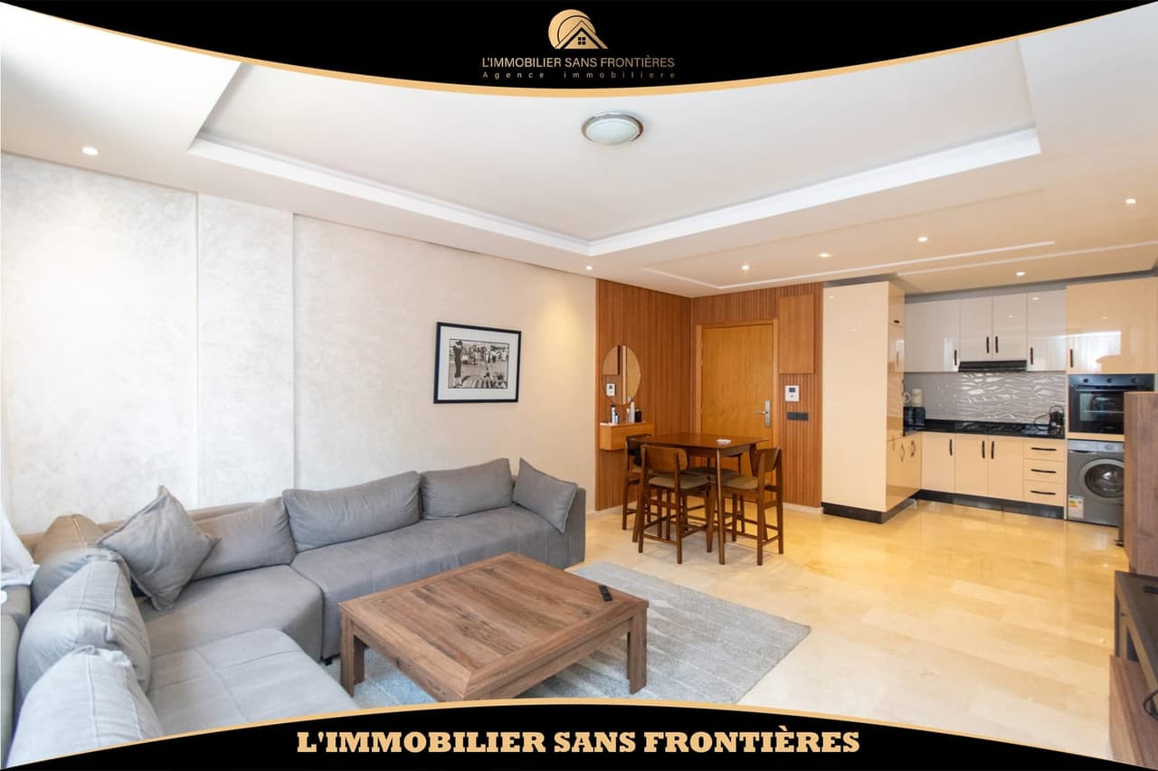 Studio meublé à louer à Semlalia, Marrakech – 3ᵉ étage avec terrasse – 60 m²