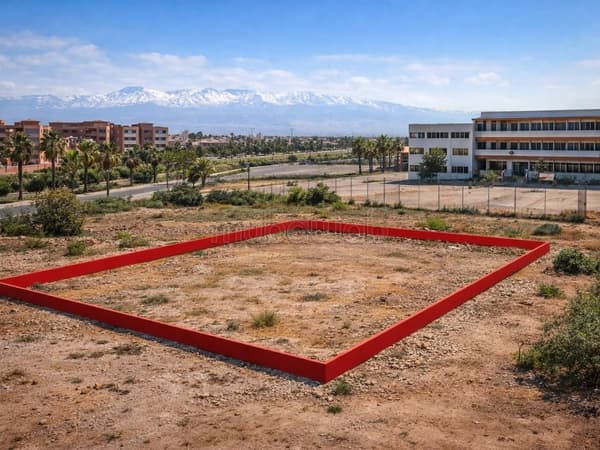 À vendre – lot autorisé pour école à marrakech