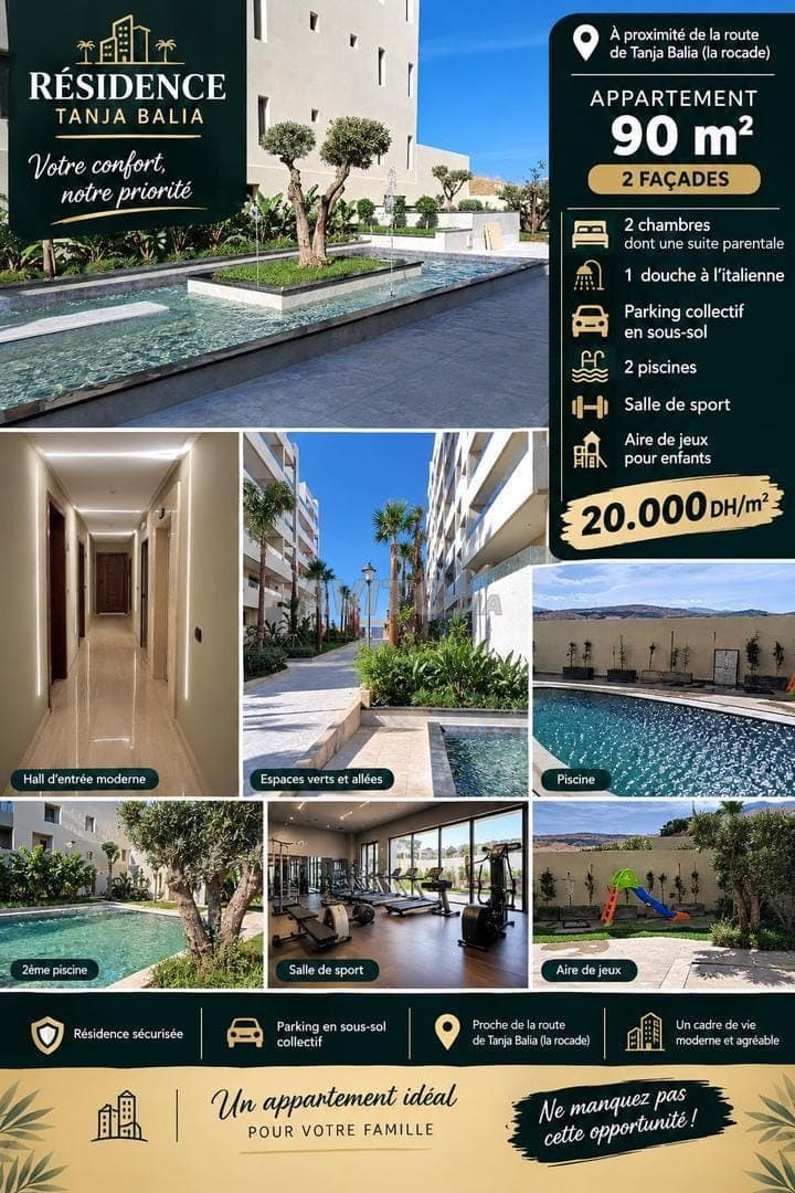 À vendre Appartement Haut Standing 2 FACADES