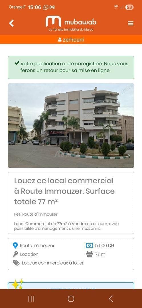 Bel locale commerciale in Route Immouzer in vendita o in affitto