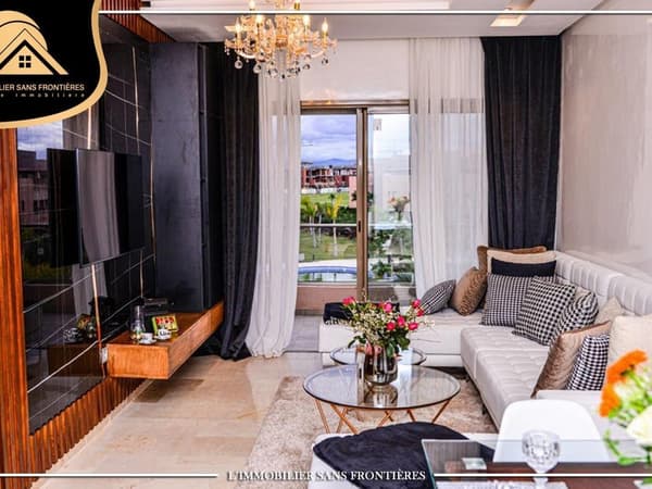 Apartamento en alquiler en Prestigia, Marrakech: Amueblado: 80 m²
