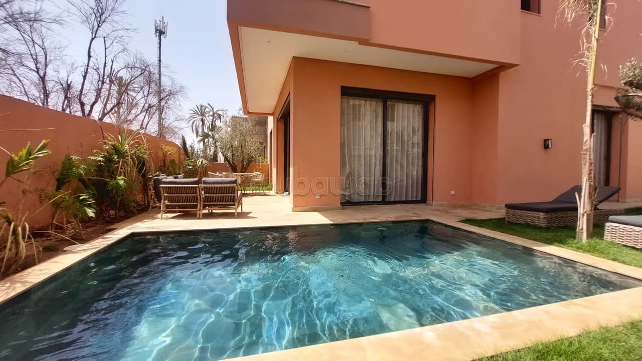 Villa jumelée 273 m², Palmeraie, 3 façades avec piscine 2ème tranche