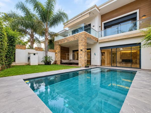 Villa te huur 360m2 met 4 slaapkamers en zwembad Palmeraie Golf Resort, Bouskoura