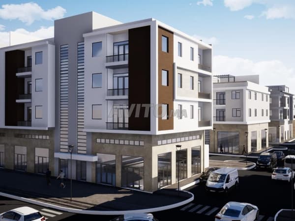 Land building 3 stories commercial store 2 facades Ifni beach