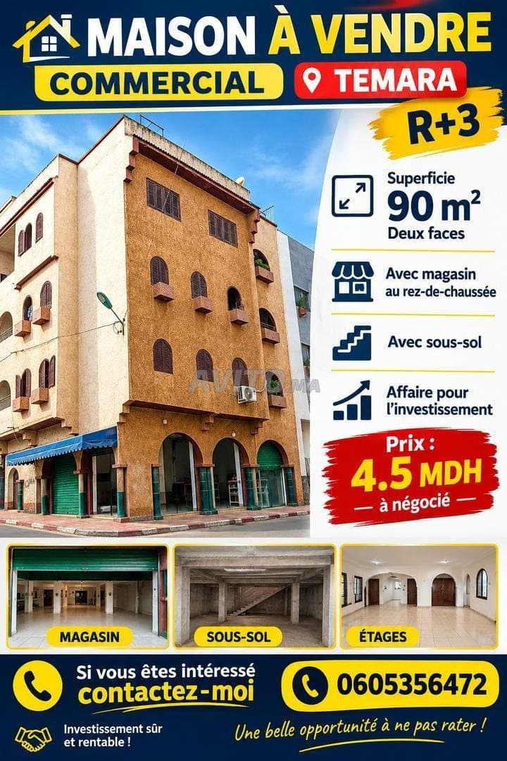 Huis met handelsruimte te koop R3 Temara