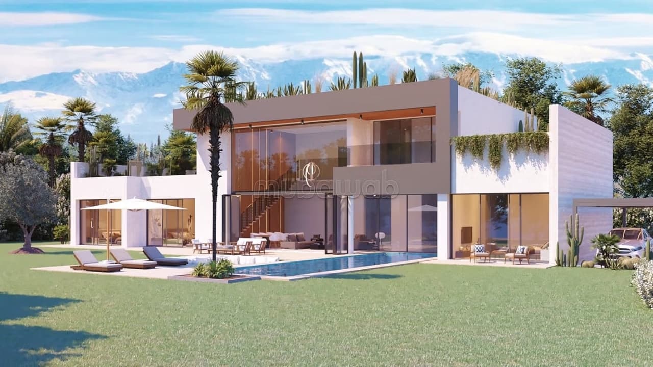 Luxusvilla zum Verkauf an der Route de l'Ourika. 6 komfortable Zimmer. Alle Annehmlichkeiten mit…