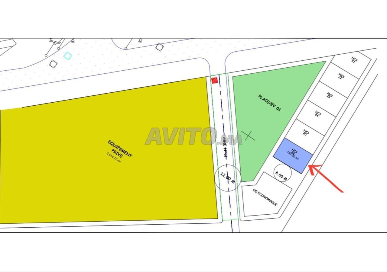 Terrain commercial 150m2 sur Laayoune