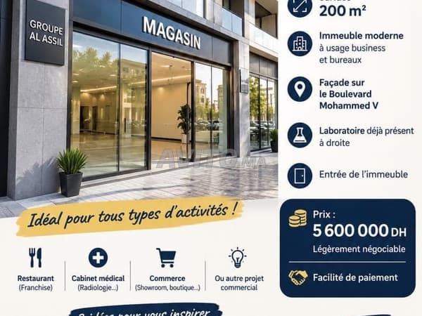Magasin stratégique dans un immeuble professionnel