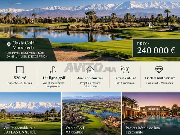 Terrain villa sur Golf
