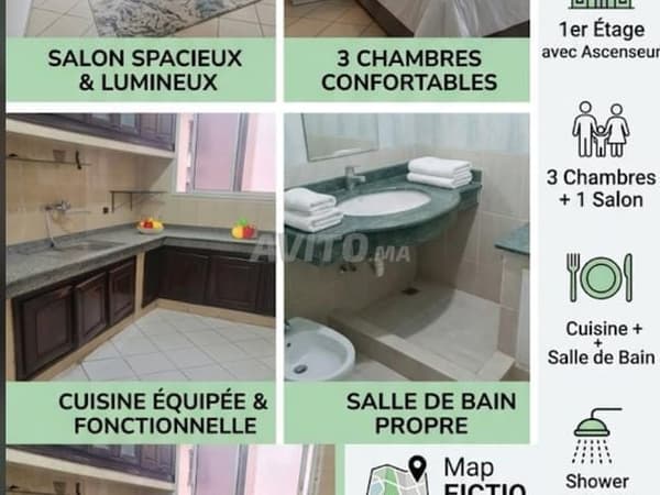 bel appartement en location ain borja