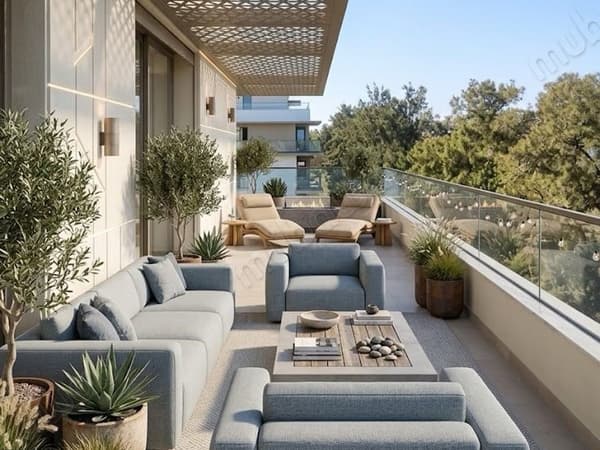 Appartement à louer à ORANGERAIE Souissi. Dimension 180 m². Piscine et service de gardien