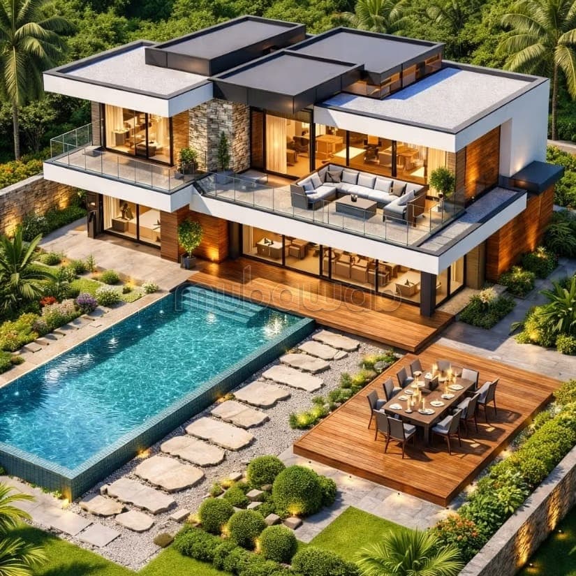 Splendide et exclusif lot de villa de 1330m2, en plein coeur du somptueux AIN DIAB, à 2…