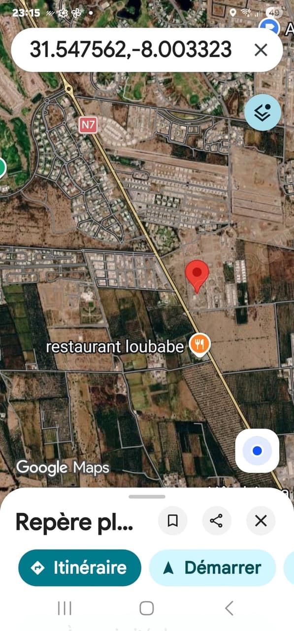 À vendre – terrain pour villa à marrakech, chrifia – route de tahannaout