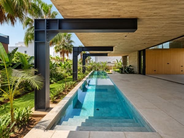 Location Superbe villa neuve avec grande piscine à Dar Bouazza