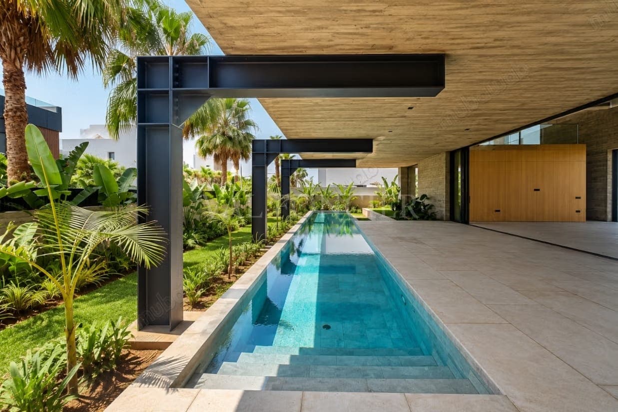 Rental of Beautiful New Villa with Large Swimming Pool in Dar Bouazza