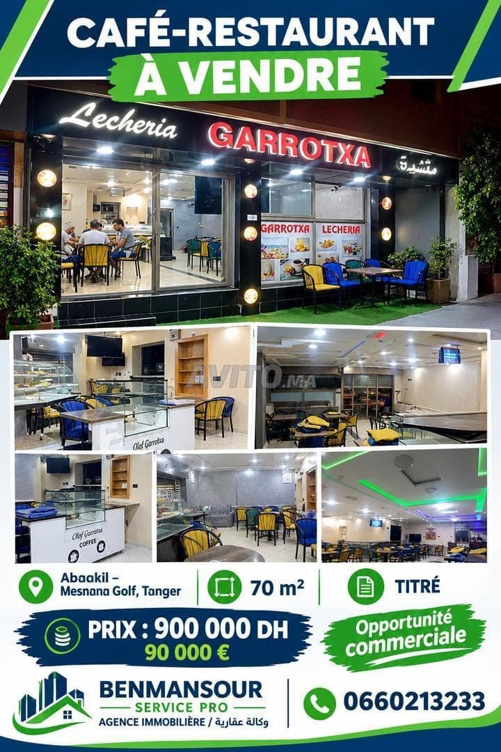 Restaurant café à vendre 70 m² Mesnana Golf