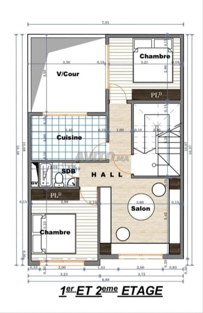 Appartement à vendre 80 m² à Kénitra