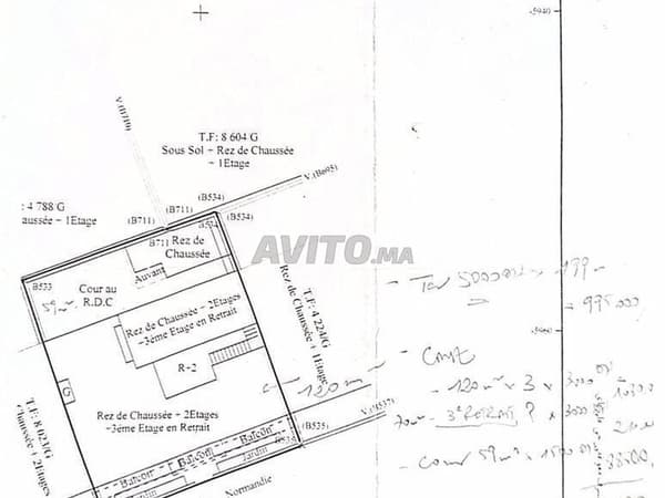 Titled house for sale R/2/Retrait at Ali Bay - Tanger Centre-ville