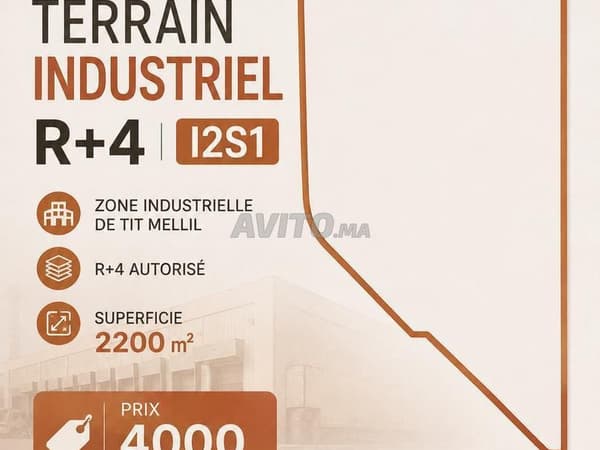 Terrain industriel à vendre à Tit Mellil