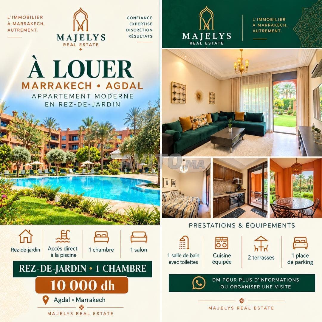Appartement à louer 70 m² à Marrakech