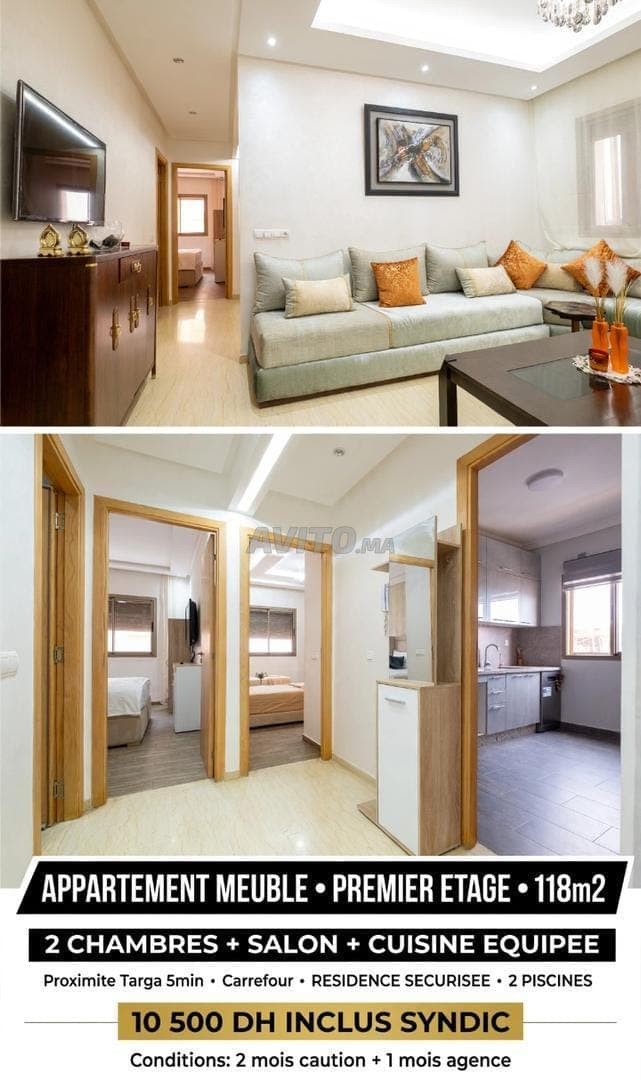 Möblierte Wohnung in gesicherter Residenz 🏊