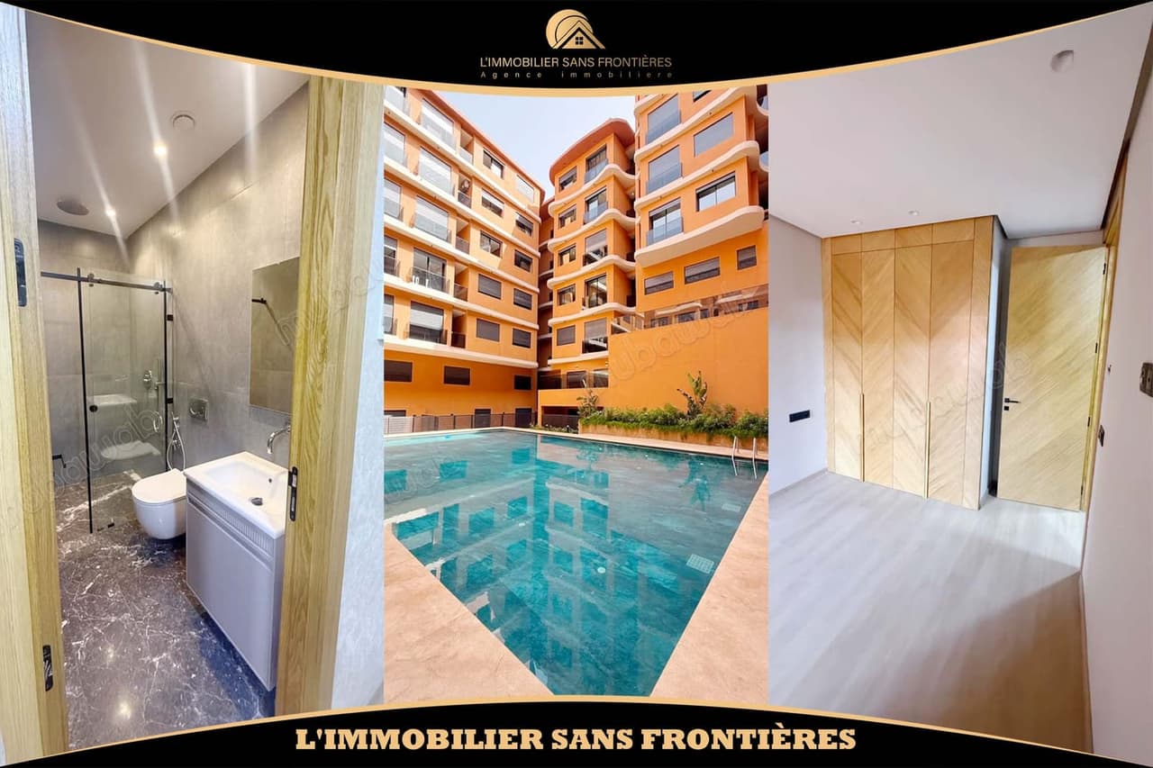 Studio vide de 37 m² Route de Casablanca – Résidence neuve, piscine et parking titré
