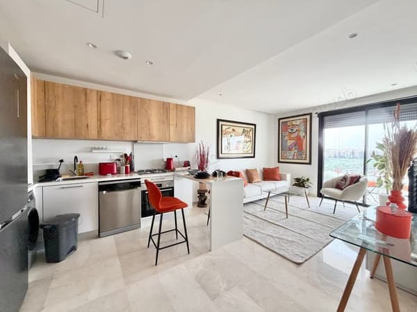Location d'un appartement à Casablanca Finance City. Superficie 75 m²