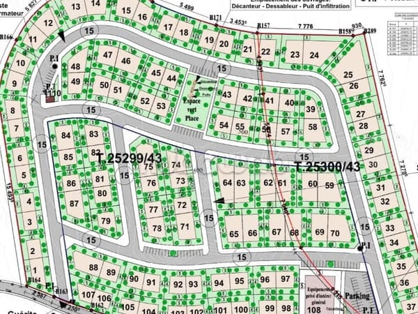 Lots de terrains de 401 m² à 1461 m² VEPN25265
