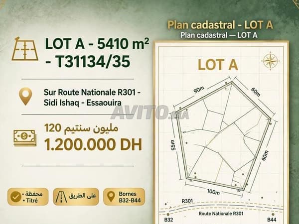 LOT A T31134/35 - Sidi Ishak 301 Nationale