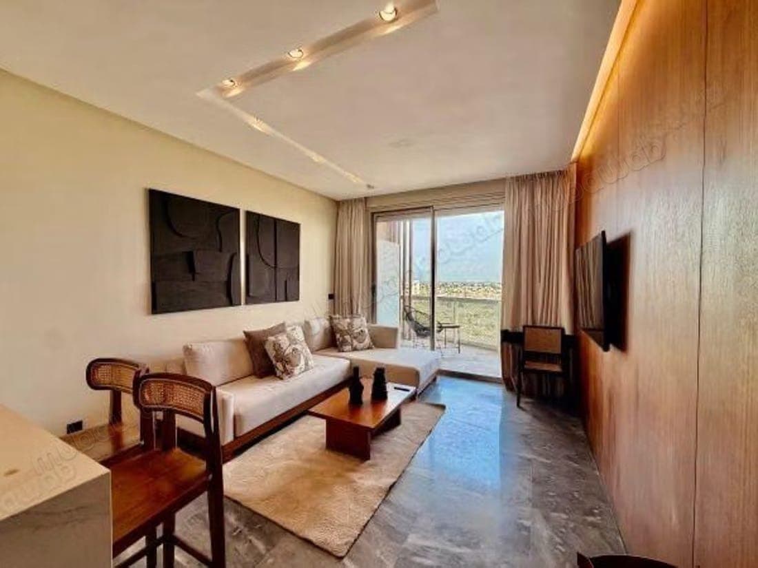 Rent this apartment in Casablanca Finance City. Total surface 75 m². Furnished