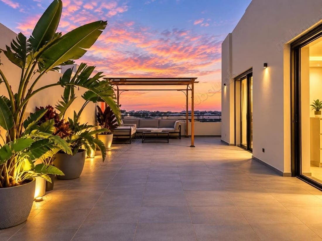 Magnifique penthouse isolé vue sur piscines et mer