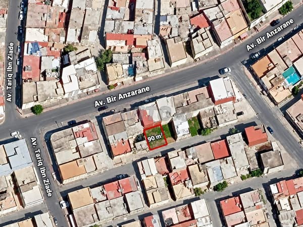 Terrain R+2 de 90 m² au centre de Tiflet