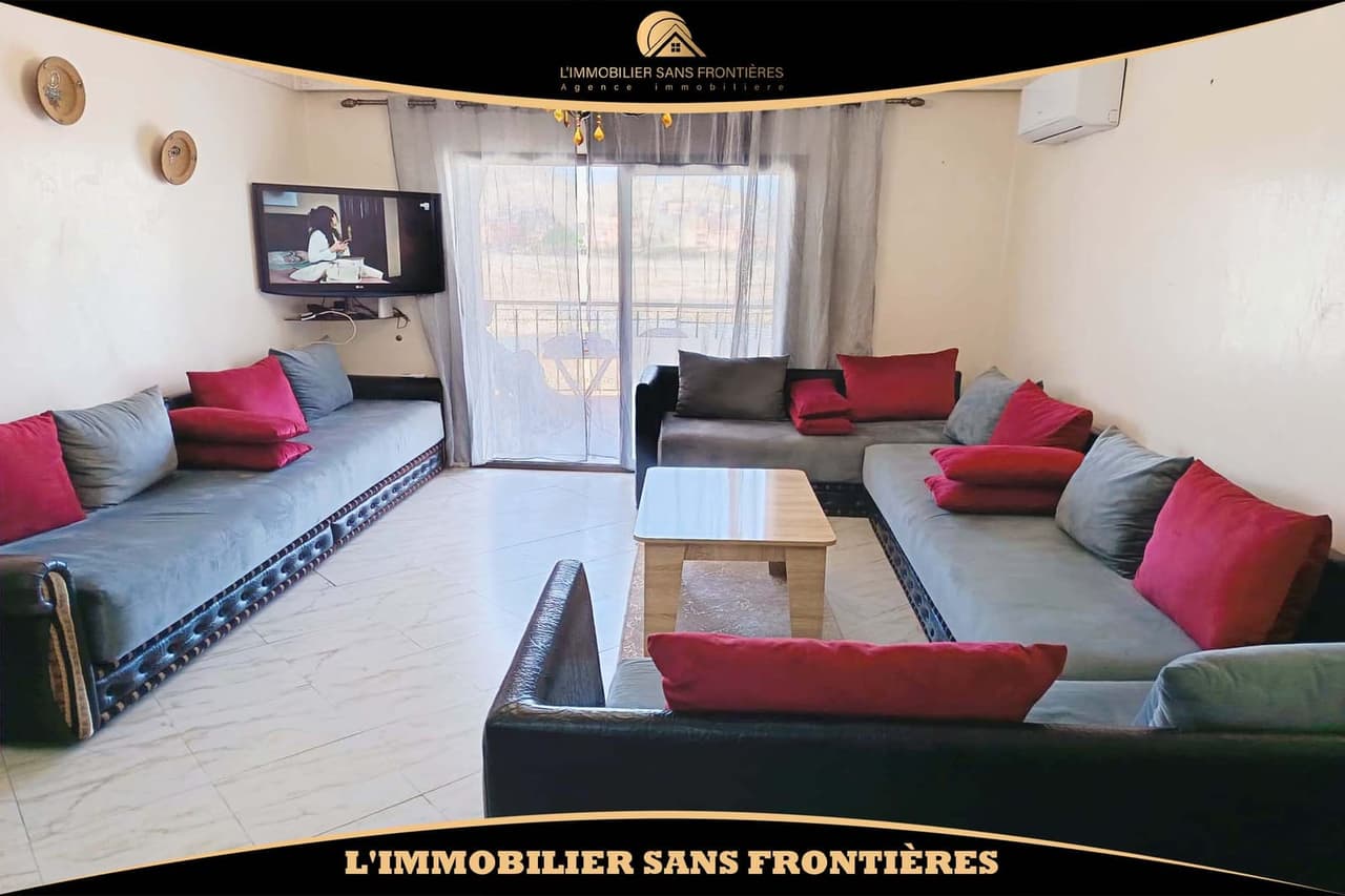 Appartement meublé de 99 m² Route de Casablanca – 2 chambres, 2 salles de bains et…