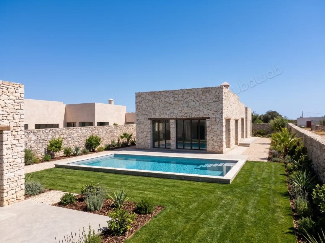 Villa de plain-pied, avec piscine, 4 chambres