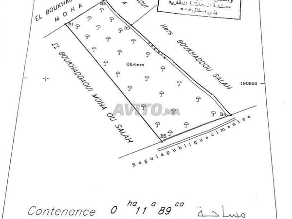 Terrain Titré 1189m² à Vendre Beni Mellal