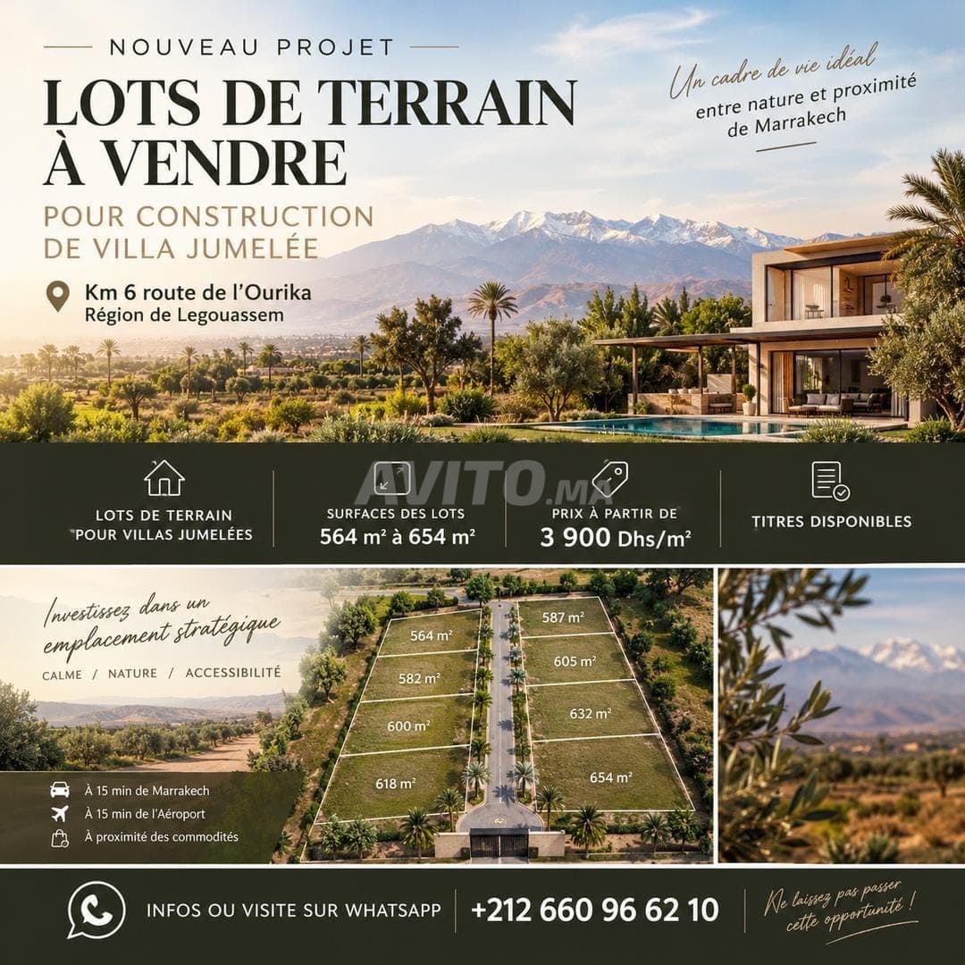 LOTS DE TERRAIN VILLA Jumelée
