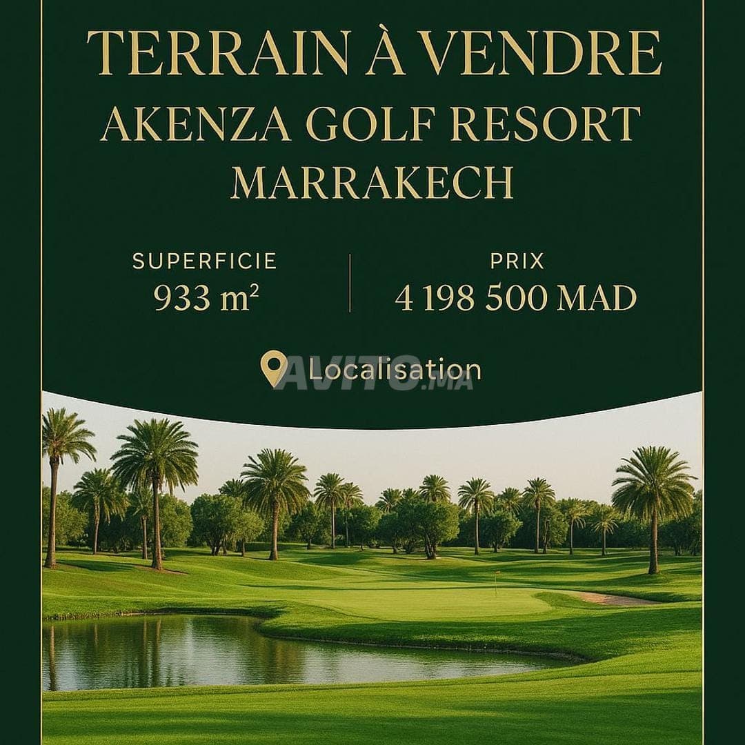 Terrain villa A vendre Akenza Golf