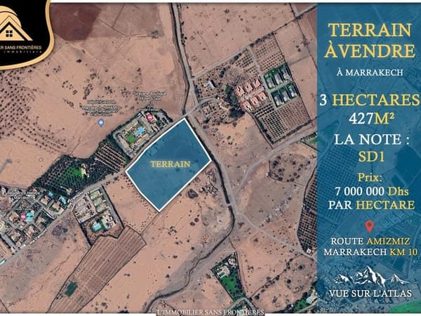 Terrain à vendre — SD1 – Route Amizmiz km 10, Marrakech