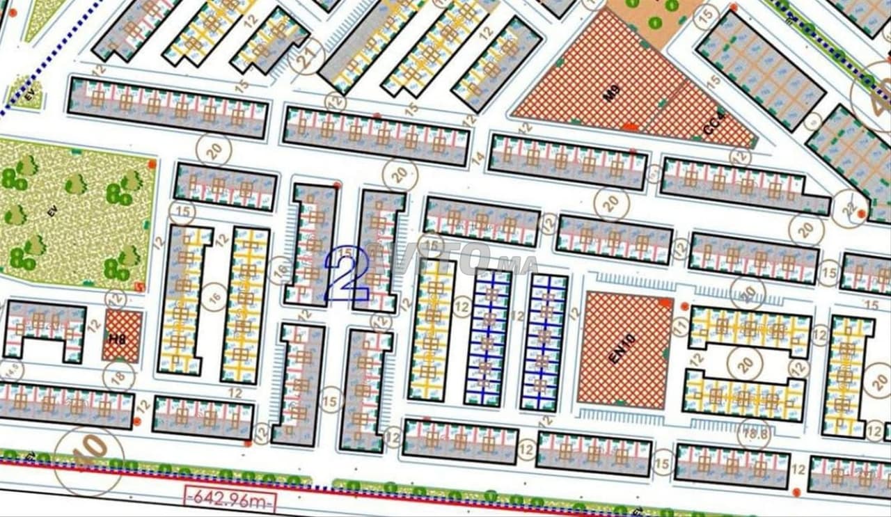 Terrain 80m Rbatia double voie 40m