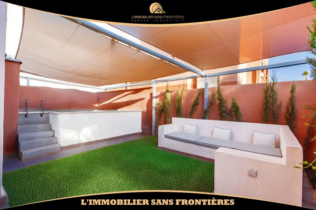 Appartement meublé à Route d’Amizmiz, Piscine privée + Terrasse, Marrakech : à louer