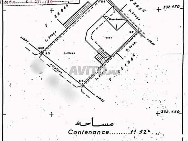 أرض 152 م² ر+5 بواجهة 11 م²