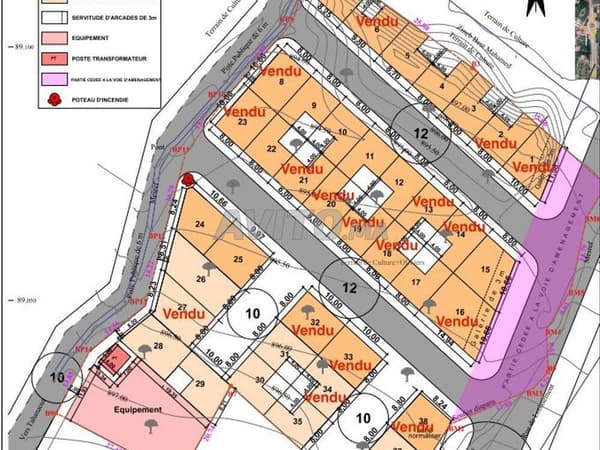 Lot de terrain 80 m² - R 2 résidentiels et commerciaux