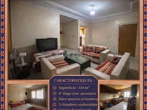 Wohnung 114 m² mit 3 Zimmern und Wohnzimmer in Rouidate