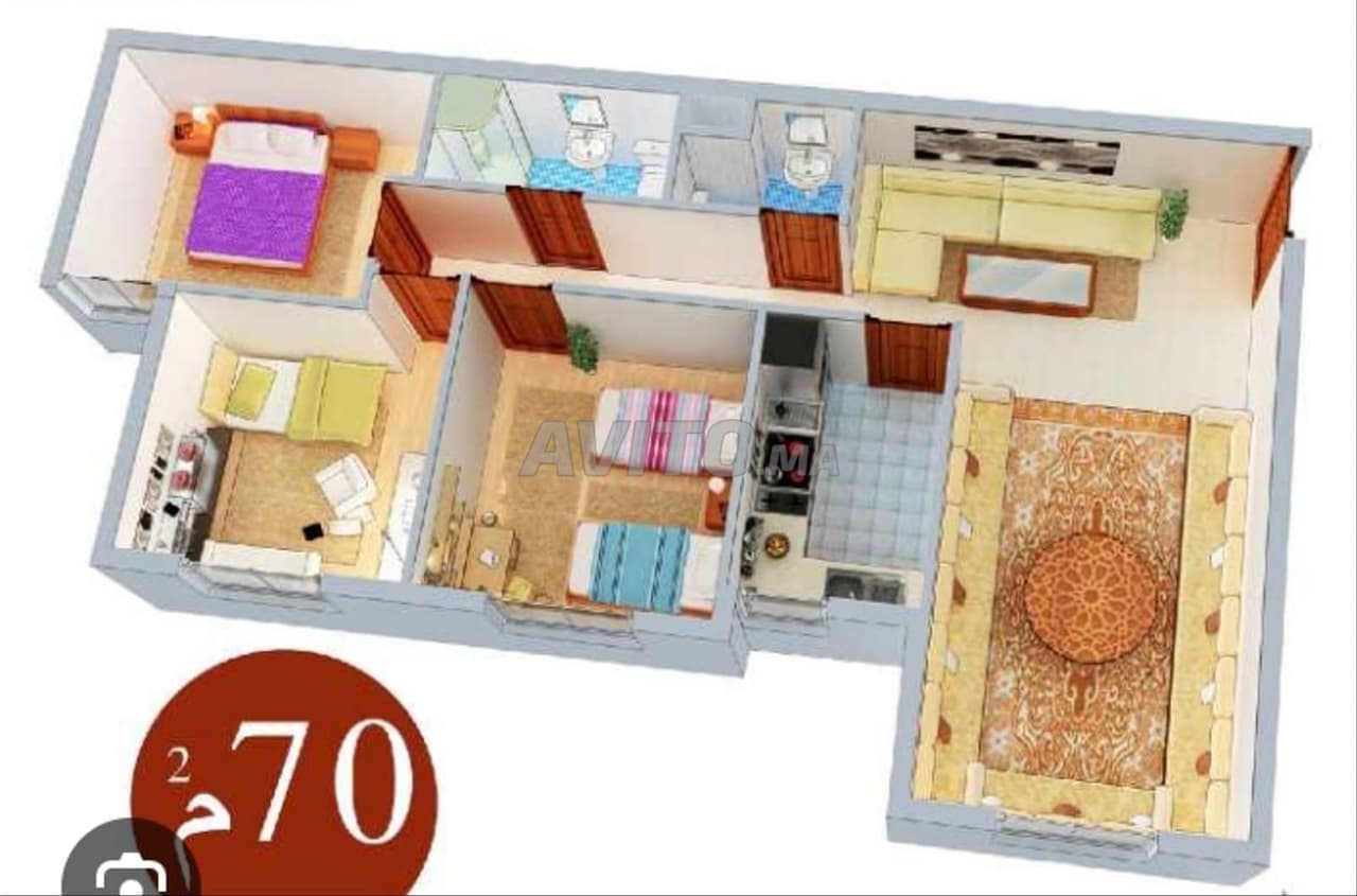 شقة للبيع 65 م² في الدار البيضاء