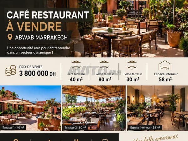Café-restaurant à vendre à Abwab Marrakech