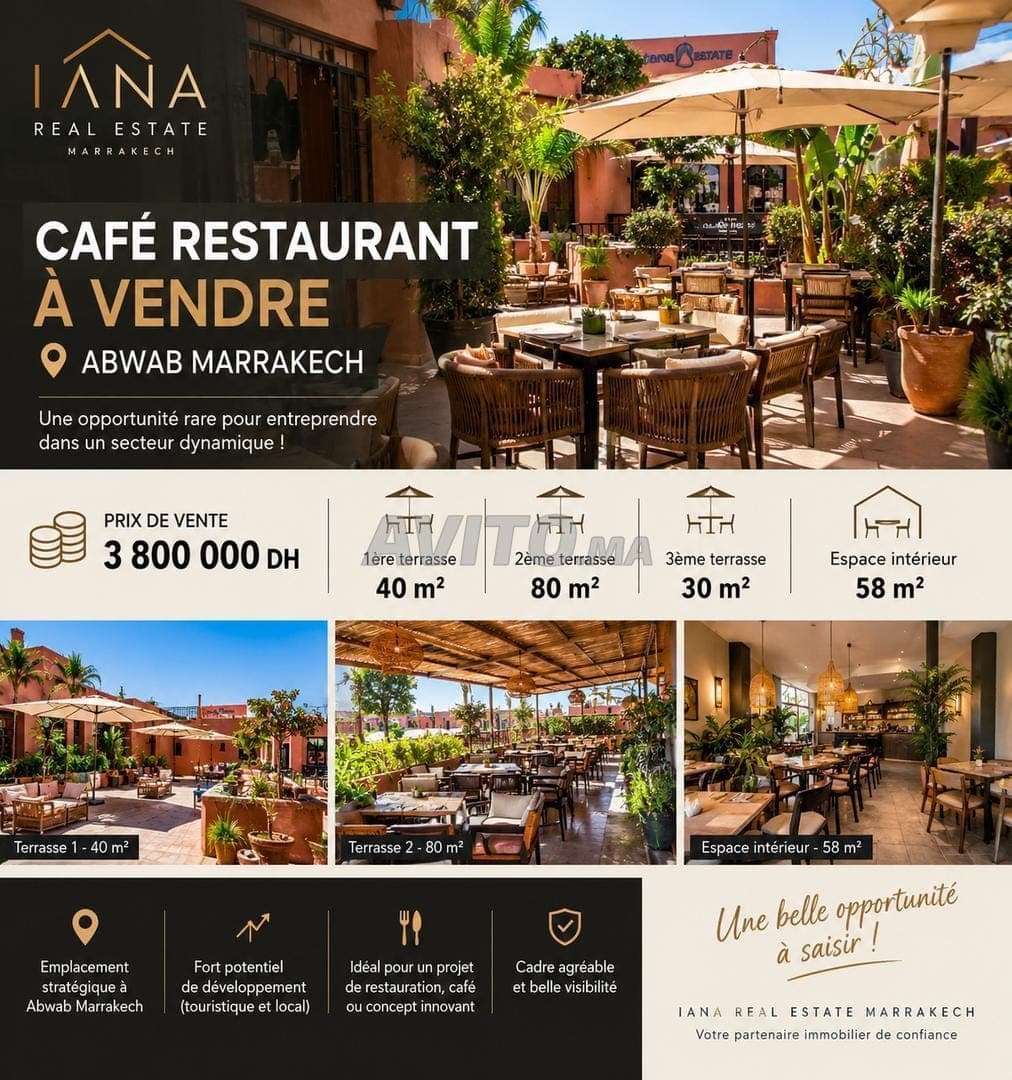 Café-restaurant à vendre à Abwab Marrakech