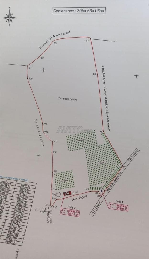 Landbouwgrond van 30ha in Chichaoua