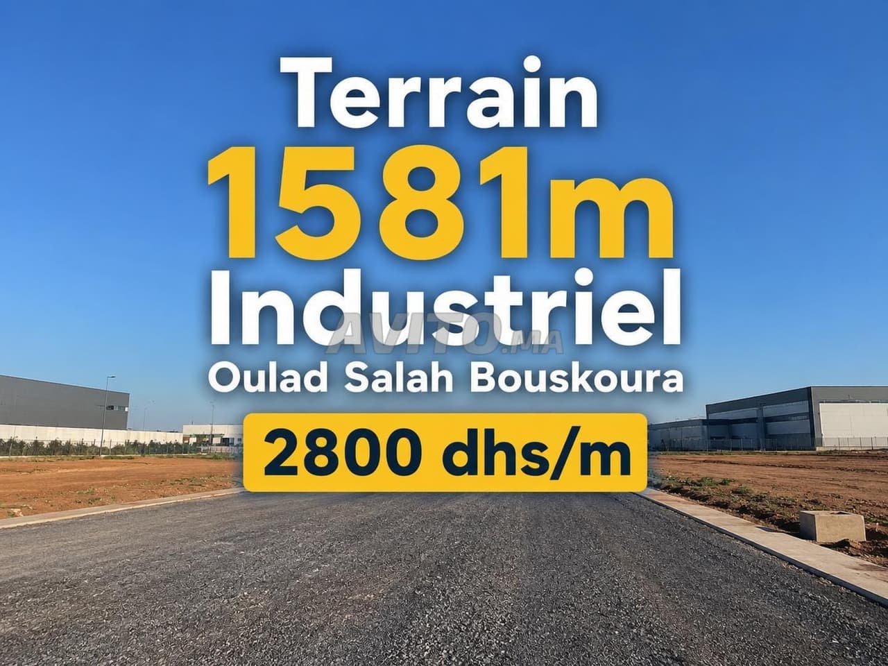 Industriële grond van 1581 m² in Oulad Salah Bouskoura