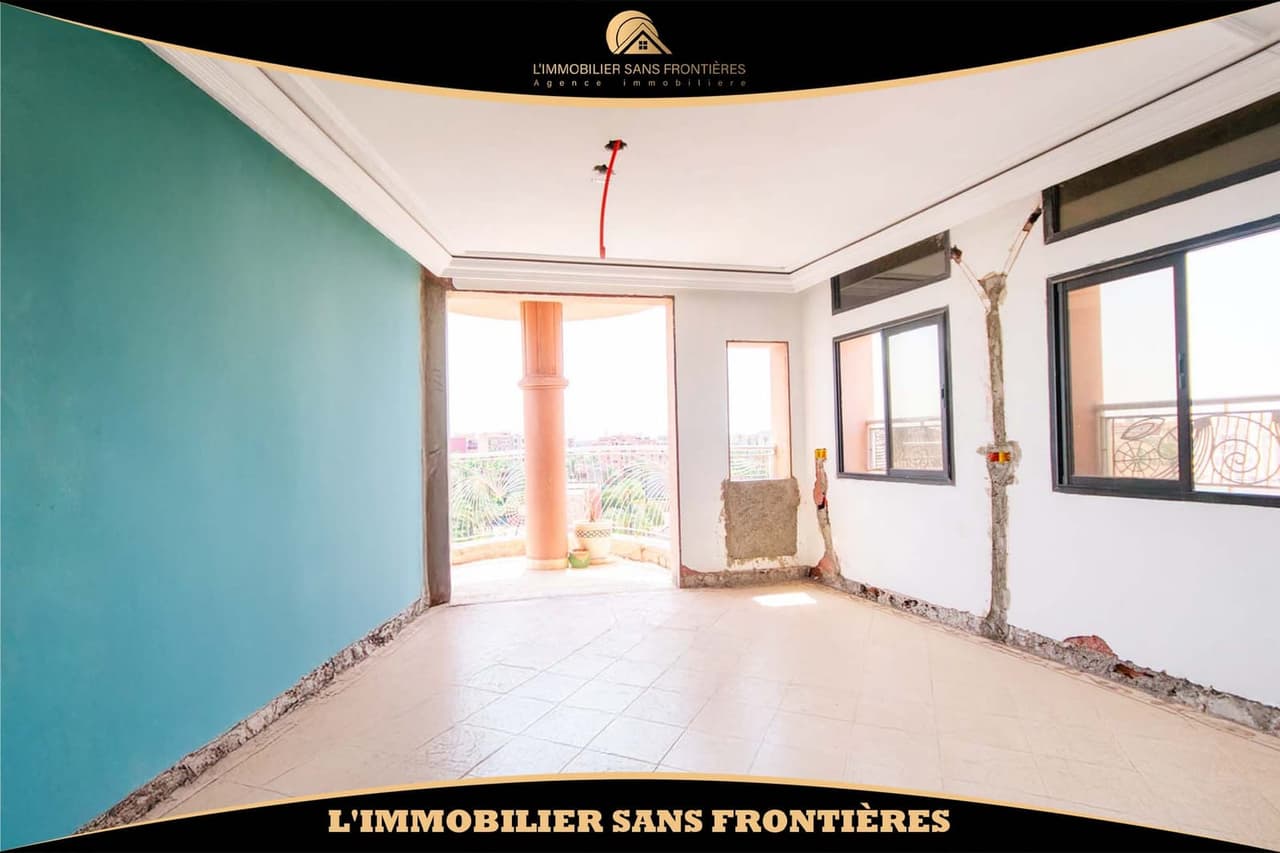 Appartement semi-fini de 186 m² à Semlalia – 3 chambres, grande terrasse, ascenseur et…