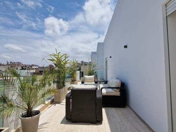 Studio avec belle terrasse en plein centre
